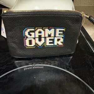 Coach black 'Game Over' Wristlet nwt